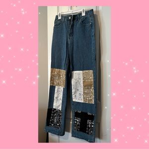 Bandana Patched Jeans